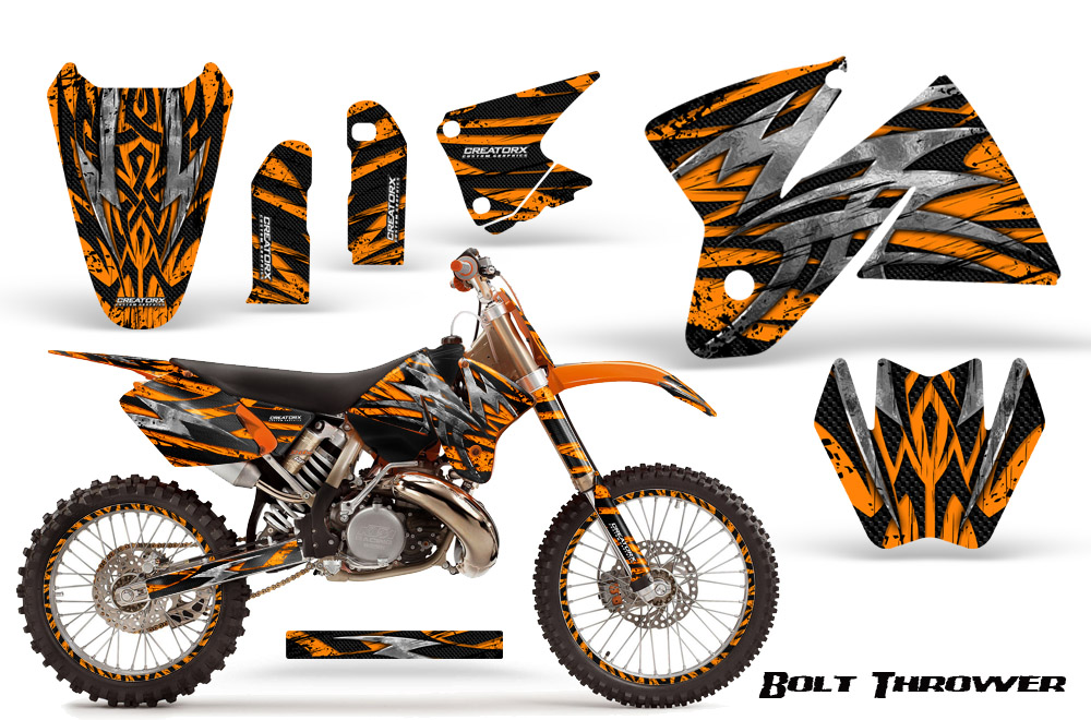 KTM C2 Graphics Kit Bolt Thrower Orange NP Rims